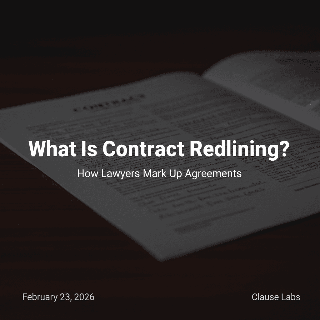 What Is Contract Redlining? How Lawyers Mark Up Agreements – Clause Labs blog, February 23 2026