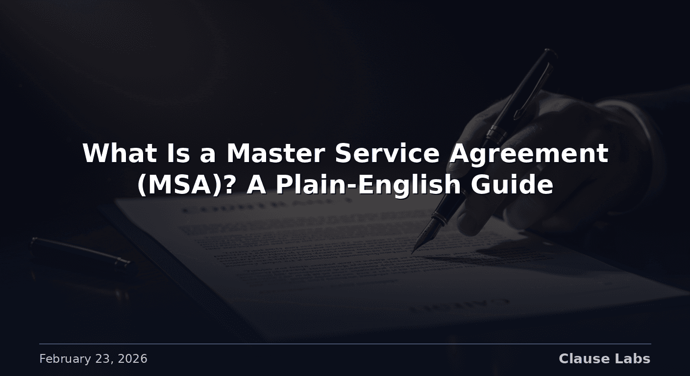 Featured image for: what is a master service agreement